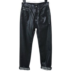 Amiri Waxed MA Quad Print Straight-Leg Denim Jeans Size 30